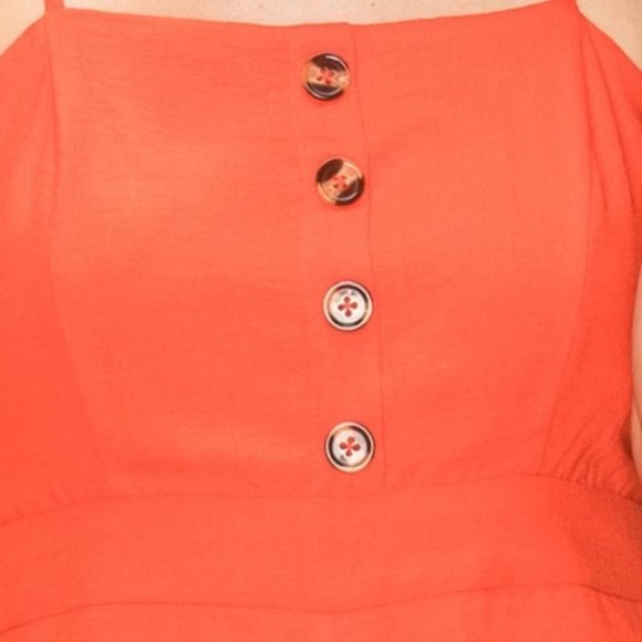 Vibrant Coral Jumpsuit - Picture 3 of 4